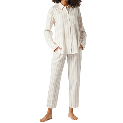 Schiesser Damen Pyjama 7/8 lang Pyjamaset, Off-White, 36 von Schiesser