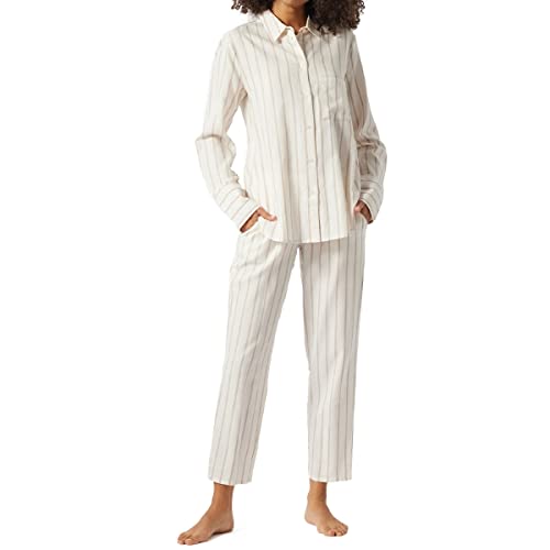 Schiesser Damen Pyjama 7/8 lang Pyjamaset, Off-White, 38 von Schiesser