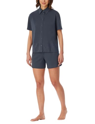 Schiesser Damen Pyjama Kurze Hose Kurzarm-Casual Nightwear Pyjamaset, Graphit_182537, 38 Schiesser Damen Pyjama Kurze Hose Kurzarm-Casual Nightwear Pyjamaset, Graphit_182537, 38 von Schiesser