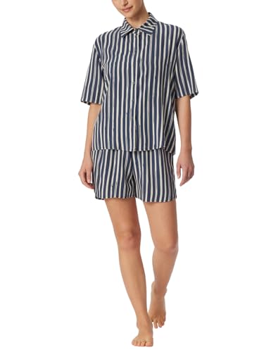Schiesser Damen Pyjama Kurze Hose Kurzarm-Selected Premium Pyjamaset, Graphit_182542, 48 von Schiesser