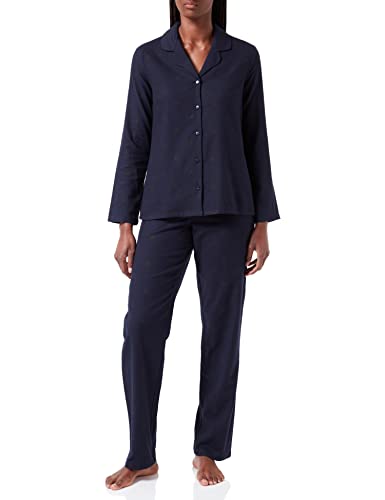 Schiesser Damen Pyjama Lang Pyjamaset, Nachtblau, 42 von Schiesser
