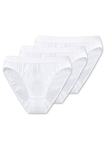 Schiesser Damen Rio (3er Pack) Slip, Weiß (Weiss 100), 40 von Schiesser