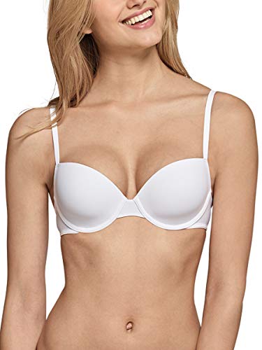 Schiesser Damen Schiesser Damen Bügel mit Pads Pure Effect 1er Pack BH, Weiß, 75C EU von Schiesser