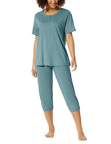 Schiesser Damen 3/4, 1/2 Sleeves Pyjamaset, Petrol, 38 EU von Schiesser