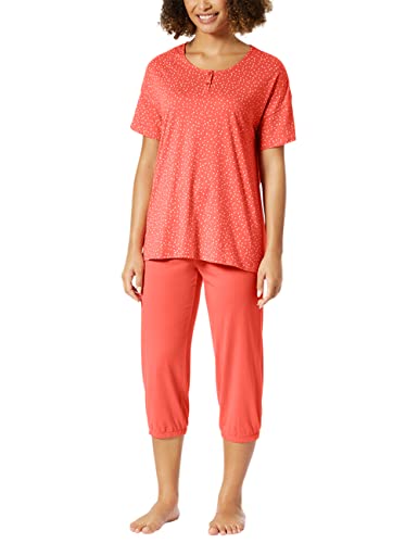 Schiesser Damen Schlafanzug 3/4, 1/2 Arm Pyjamaset, apricot, 38 von Schiesser