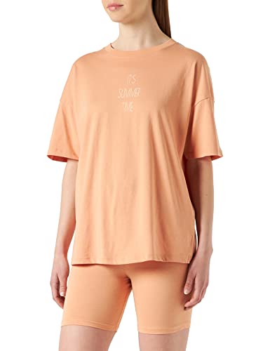 Schiesser Damen Schlafanzug Kurz Pyjamaset, Apricot (Orange), 46 von Schiesser