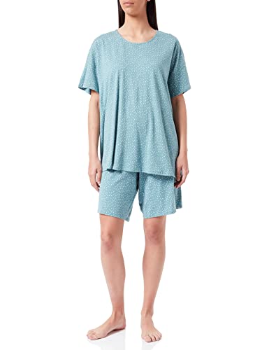 Schiesser Damen Schlafanzug Kurz Pyjamaset, Blaugrau (I), 40 von Schiesser