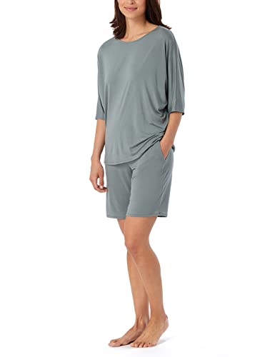 Schiesser Damen Schlafanzug Kurz Pyjamaset, Jade, 36 von Schiesser