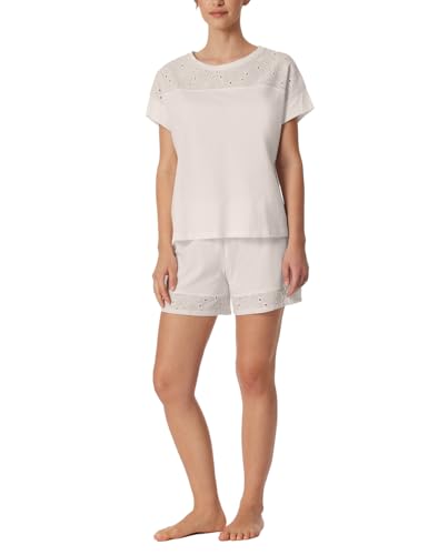 Schiesser Damen Schlafanzug Kurze Hose Kurzarm-Casual Nightwear Pyjamaunterteil, Off-White_182536, 48 von Schiesser