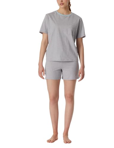 Schiesser Damen Schlafanzug Set kurz Baumwolle-Nightwear Pyjamaset, dunkelgrau-Mel_181238, 40 Schiesser Damen Schlafanzug Set kurz Baumwolle-Nightwear Pyjamaset, dunkelgrau-Mel_181238, 40 von Schiesser