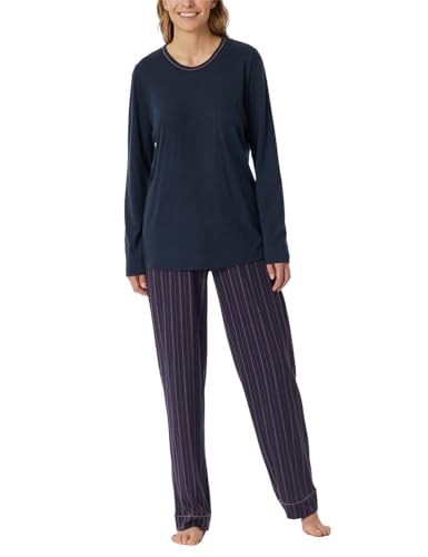 Schiesser Damen Schlafanzug Set lang Baumwolle Modal - Nightwear, Multicolor 5_181237, 38 von Schiesser