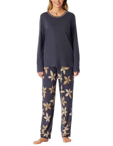 Schiesser Damen Schlafanzug Set lang Baumwolle Modal-Nightwear Pyjamaset, Graphit_181237, 46 Schiesser Damen Schlafanzug Set lang Baumwolle Modal-Nightwear Pyjamaset, Graphit_181237, 46 von Schiesser