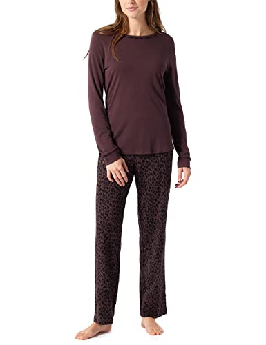 Schiesser Damen Schlafanzug Lang 1 Pyjamaset, Burgund-gem, 40 von Schiesser