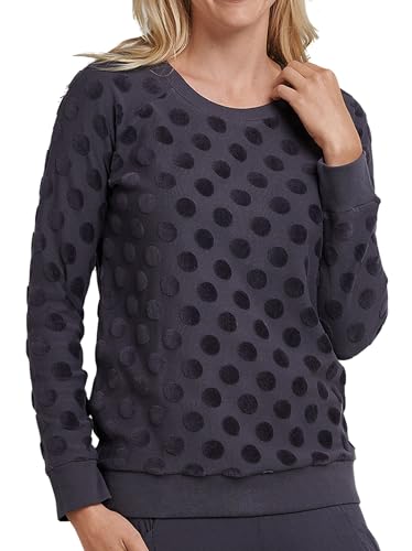 Schiesser Damen Schlafanzugoberteil Shirt 1/1 Langarm - 162933, Größe Damen:44, Farbe:Graphit von Schiesser