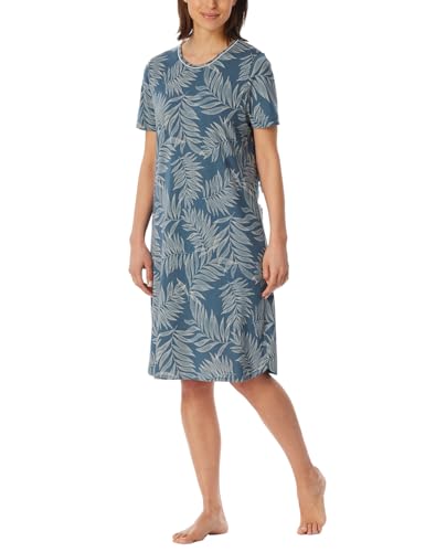 Schiesser Damen Kurzarm Baumwolle Modal Sleepshirt Bigshirt-Nightwear Nachthemd, atlantikblau_181260, XL von Schiesser