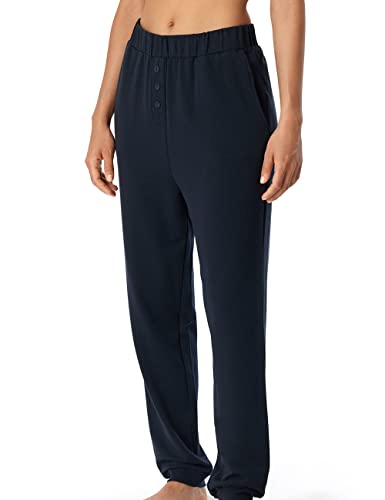 Schiesser Damen Schlafhose Lang Pyjamaunterteil, dunkelblau, 38 von Schiesser