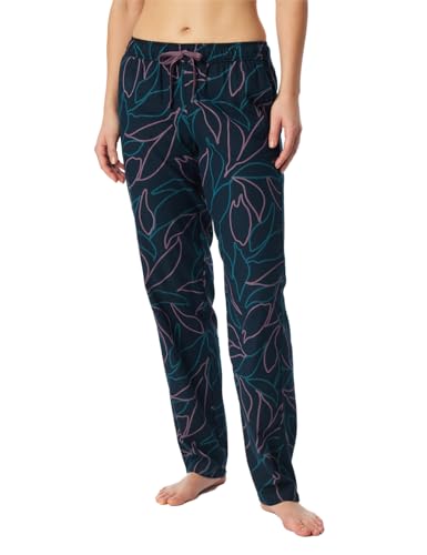 Schiesser Damen Schlafhose lang Baumwolle Stretch Single-Jersey-Qualität Gemustert-Mix + Relax Pyjamaunterteil, Multicolor 1_182061, 38 von Schiesser