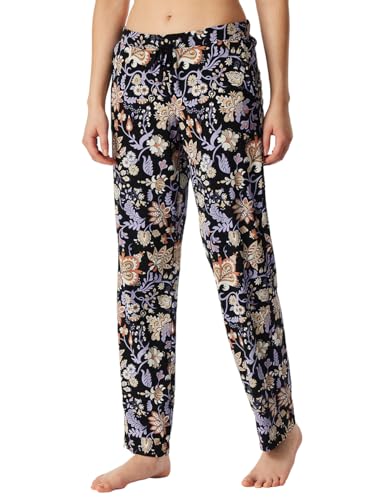 Schiesser Damen Schlafhose lang Baumwolle-Mix + Relax Pyjamaunterteil, schwarz_182102, 40 von Schiesser