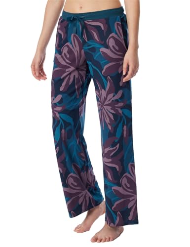 Schiesser Damen Schlafhose lang Lounge Marleneschnitt Modal-Mix + Relax Pyjamaunterteil, Multicolor 2_182053, 34 von Schiesser
