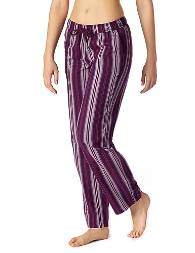 Schiesser Damen Schlafhose lang Webhose-Mix + Relax Pyjamaunterteil, Pflaume_180186, 34 von Schiesser