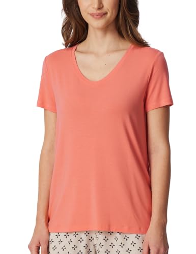 Schiesser Damen Schlafshirt Kurzarm Baumwolle-Mix + Relax Pyjamaoberteil, grau-Jaspe_182639, 34 von Schiesser