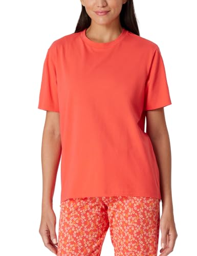 Schiesser Damen Schlafshirt Kurzarm Baumwolle-Mix + Relax Pyjamaoberteil, rot_179267, 44 von Schiesser