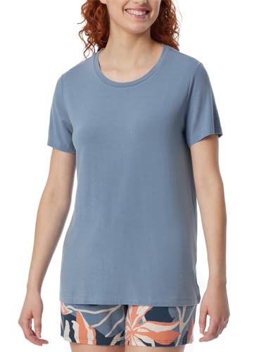 Schiesser Damen Schlafshirt Kurzarm Modal-Mix + Relax Nachthemd, blaugrau_182106, 42 von Schiesser