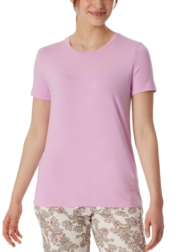 Schiesser Damen Schlafshirt Kurzarm Modal-Mix + Relax Pyjamaoberteil, bonbonrosa_175475, 36 von Schiesser