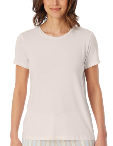 Schiesser Damen Schlafshirt Kurzarm Modal-Mix + Relax Pyjamaoberteil, pfirsich_182638, 34 von Schiesser