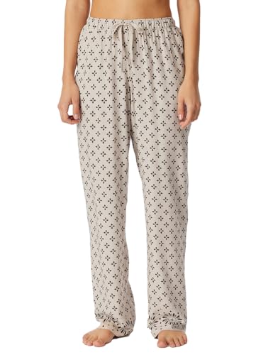 Schiesser Damen Schlafshirt Langarm Modal-Mix + Relax Pyjamaunterteil, Off-White_182101, 38 von Schiesser