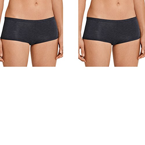 Schiesser Damen Shorts, Serie Personal Fit | 2 Stück | Nachtblau (2, M) von Schiesser