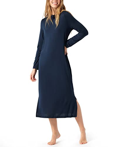 Schiesser Damen Sleepshirt, 120cm Nachthemd, dunkelblau, 42 von Schiesser