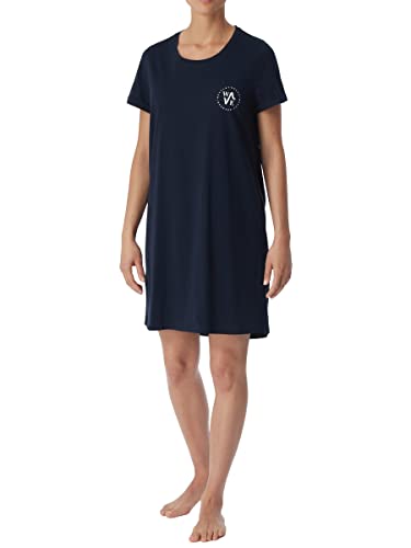 Schiesser Damen Sleepshirt 1/2 Arm, 85cm Nachthemd, dunkelblau, 38 von Schiesser