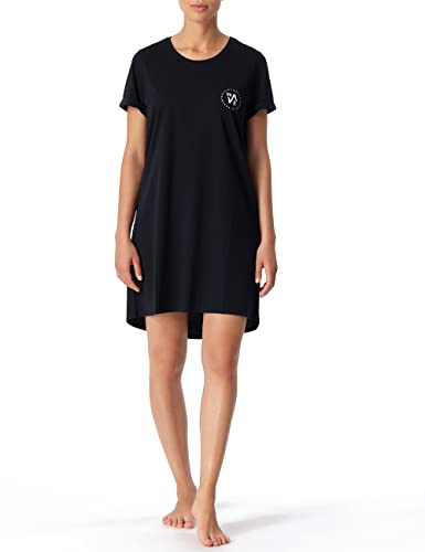 Schiesser Damen Sleepshirt 1/2 Arm, 85cm Nachthemd, schwarz, 34 von Schiesser
