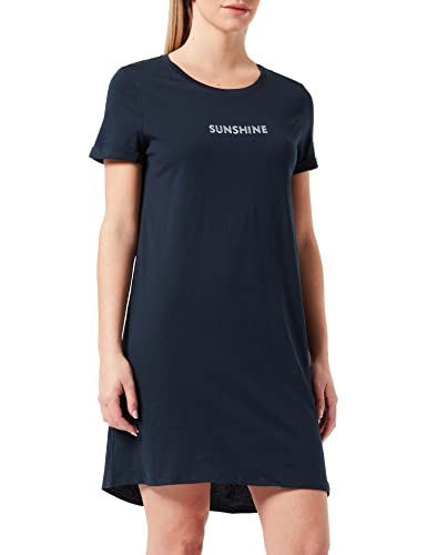 Schiesser Damen Sleepshirt 1/2 Arm, 85cm Nachthemd, Dunkelblau, 34 von Schiesser