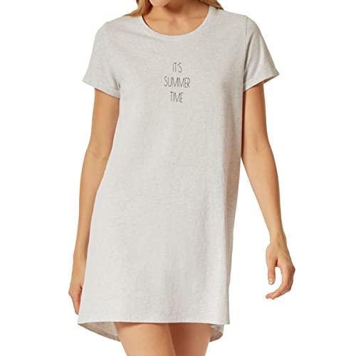 Schiesser Damen Sleepshirt 1/2 Arm, 85cm Nachthemd, Graumelange, 36 von Schiesser