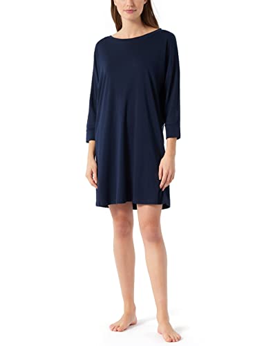 Schiesser Damen Sleepshirt 90cm Nachthemd, dunkelblau, 36 von Schiesser