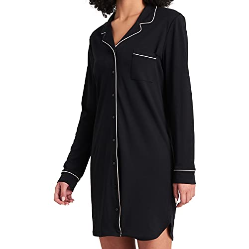 Schiesser Damen slaapshirt 90cm Nachthemd, Schwarz, 44 EU von Schiesser