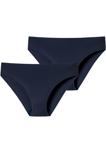 Schiesser Damen Slip 2-Pack Invisible Light - Nachtblau - Größe 40 von Schiesser
