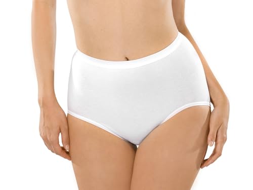 Schiesser Damen Taillenslip Unterwäsche - Luxury Baumwolle Slip, Weiss_200810, 48 EU von Schiesser