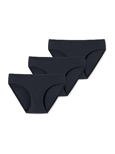 Schiesser Damen Slip 3-Pack Invisible Soft - schwarz - Größe 42 von Schiesser
