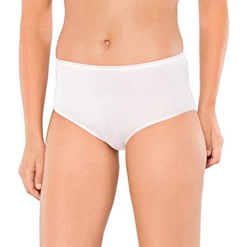 Schiesser Damen (2er Pack) Midi Slip Baumwolle Klassische Passform, Weiß (Weiss 100), 42 von Schiesser