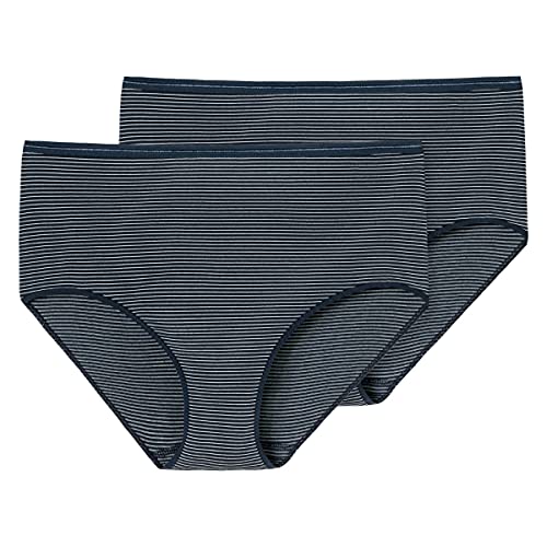 Schiesser Damen Slip Midi Midislip 2er Pack Doppelpack Poly - 162893, Größe Damen:36, Farbe:Nachtblau von Schiesser