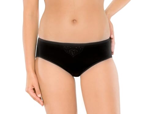 Schiesser Damen Slip Tai, 2er Pack, Gr. 50 (Herstellergröße: 050), Schwarz (schwarz 000) von Schiesser