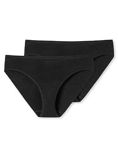 Schiesser Damen Slip Tai 2er Pack Doppelpack 95/5-175995, Größe Damen:40, Farbe:schwarz von Schiesser