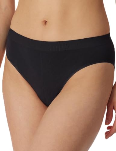 Schiesser Damen Slip nahtlos-Casual Seamless Unterwäsche, schwarz_181103, XXL von Schiesser