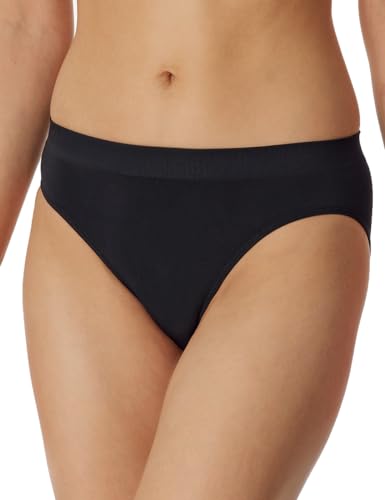 Schiesser Damen Slip Nahtlos - Classic Seamless Unterwäsche, Schwarz_181107, S EU von Schiesser