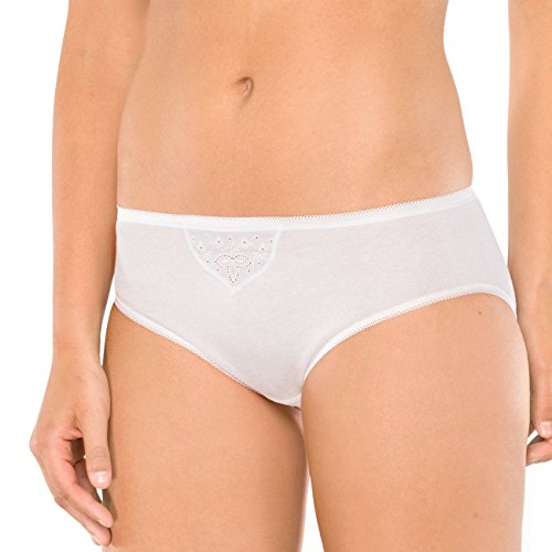 Schiesser Damen Slips, Tai - Slips, 4er Pack (48 (Herstellergröße: 048), Weiß) von Schiesser