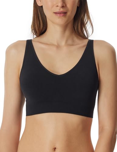 Schiesser Damen Soft Bh mit Herausnehmbaren Pads Nahtlos - Classic Seamless,Schwarz_181106,XL von Schiesser
