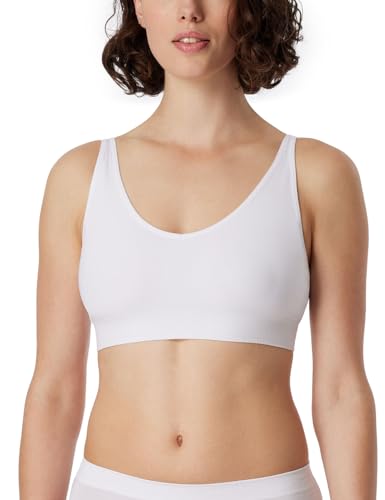 Schiesser Damen Soft Bh mit Herausnehmbaren Pads Nahtlos - Classic Seamless,Weiss_181106,M von Schiesser